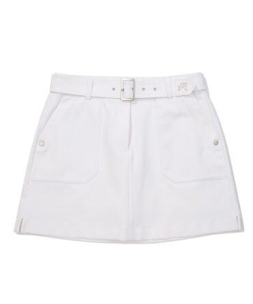 여성 H라인 옵션벨트 카고 스커트 WHITE