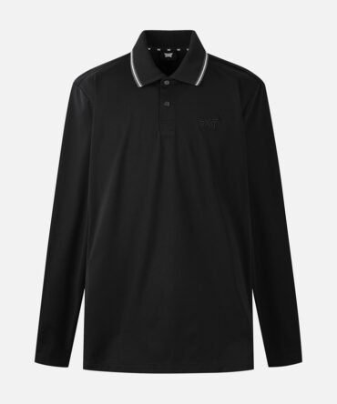 PXG 남성 니트 넥 카라 긴팔 블랙